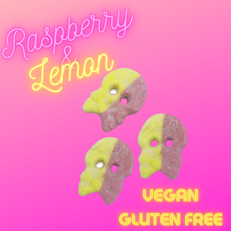 BUBS Sour Raspberry & Lemon Foam Skulls (100g)