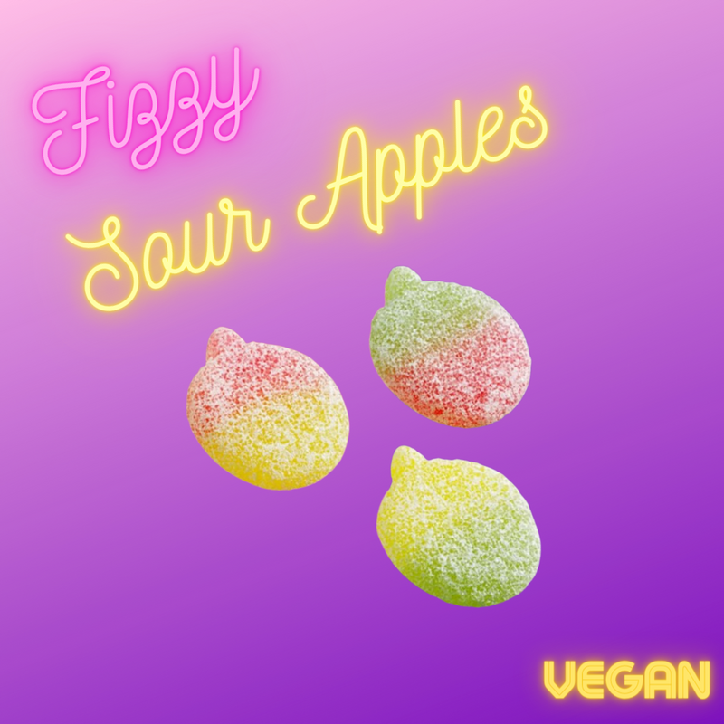 Fizzy Sour Apples (100g)