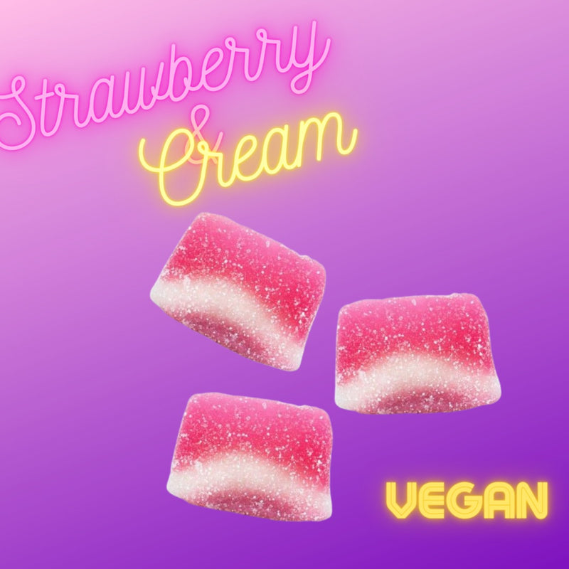 Fizzy Strawberry & Cream Slices (100g)